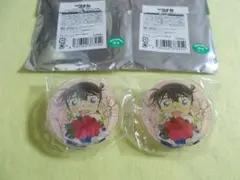 アクリルバッジ 2個 江戸川コナン 名探偵コナン 花束 トムス