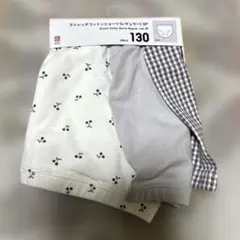 【専用】新品　UNIQLOショーツ　下着　女の子　3枚セット　チェック　130
