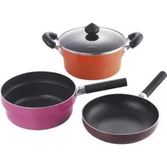 タマハシ 鍋・フライパンセット コンパクトマロンポットパン 22cm タマハシ 鍋 フライパン 6点セット 22cm IH対応 コンパクト