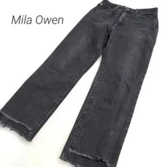 ✨️ミラオーウェン✨️　Mila Owen　裾段差フリンジ　テーパードデニム