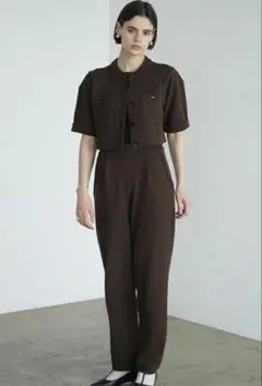 クラネ CLANE ハーフスリーブ ニット トップス ＆ パンツ セット