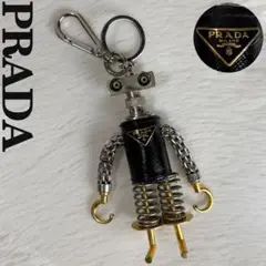 希少♡PRADA プラダ ロボット サフィアーノレザー キーホルダー チャーム