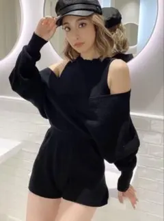 GYDAレイヤードニットロンパース