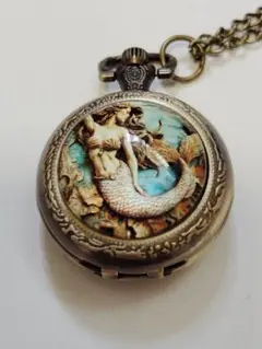 時計　懐中時計　人魚　マーメイド