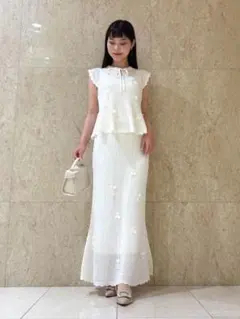 新品タグ付き】maison de Dolce. ♡フリンジスカート ホワイト - メルカリ