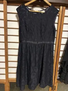 ネイビーレースパーティードレス 13号