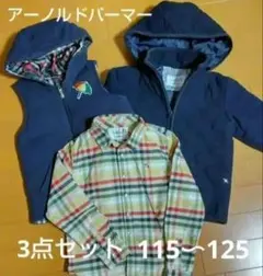 3点Arnold Palmerアーノルドパーマーベストコートチェックシャツ110