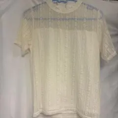 OLIVE des OLIVE レース 半袖 ブラウス ホワイト Mのサムネイル