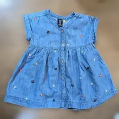 babyGAP　6-12month デニム刺繍ワンピース