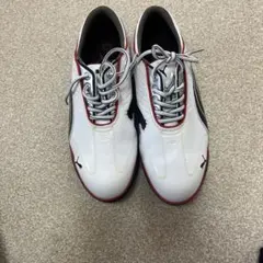 Puma ゴルフシューズ ホワイト/ブラック/レッド