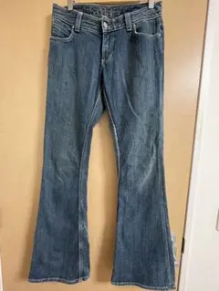 y2k 希少フレアデニムパンツ美脚ブーツカットarchive平成ギャル00s