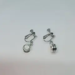 シルバーリング型クリップ式ピアス