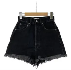 MOUSSY マウジー デニムショートパンツ 0 ブラック