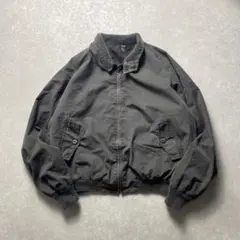 80svintageスイングトップブルゾン後染め墨黒グレーハリントンジャケット