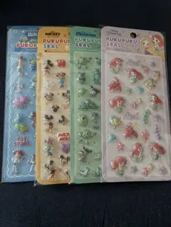 ディズニー　ぷくぷくシール　4枚セット