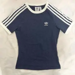 adidas Originals トレフォイル Tシャツ ネイビーのサムネイル