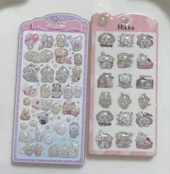 ぷっくりシール風mikkoアクリルプレートチャーム2枚セット