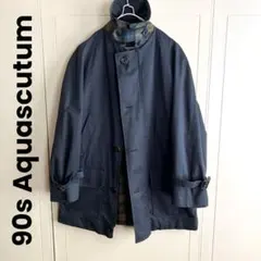 ネイビー ステンカラーコート