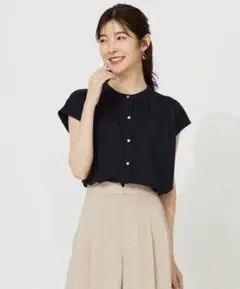 【新品タグ付】any SiS ハイストレッチスムース2WAY ブラウス