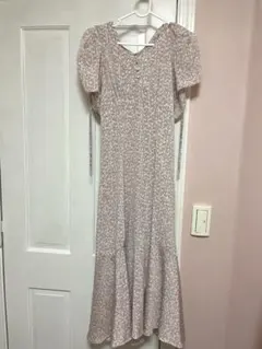 SNIDEL スナイデル バリエプリントワンピース 春夏 ピンク 花柄ワンピ