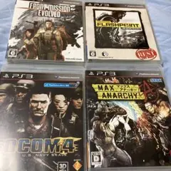 PS3 ゲーム 4本セット マックスアナーキー SOCOM4 他