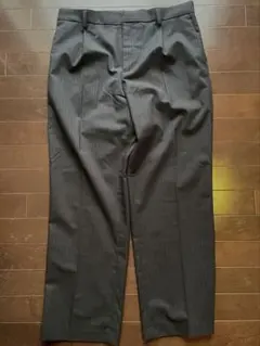 H&M ストライプ ワイドスラックス 33サイズ　黒