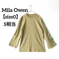 Mila Owen 【size0】S相当 オリーブグリーン 七分袖カットソー