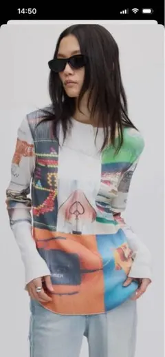 最安値】AMERI EMOTIONAL COLLAGE RIB SKIRT - メルカリ