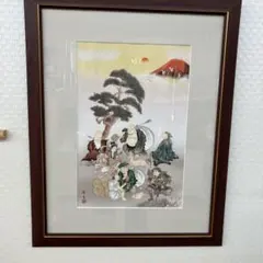 復刻木版浮世絵 葛飾北斎『七福神宝船』額装なし - メルカリ