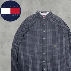 【即発送】90s トミーヒルフィガー 長袖シャツ ネルシャツ コットンチェック柄