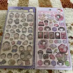 【正規品】 ボンボンドロップシール 和柄 お相撲 舞妓 2枚セット