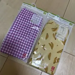 新品未使用　ユニクロ　チェック　レギンス　80 2枚セット