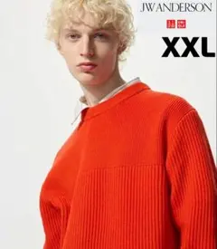 ユニクロ　JWアンダーソン リブクルーネックセーター　XXL オレンジ