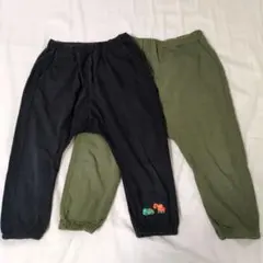 ユニクロ　リラックスジョガーパンツ2枚セット　90〜110　M/L