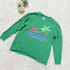 GILDAN 【M】ロンT 緑 古着 ギルダン キッズ 140〜150長袖