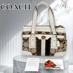 COACH Madison Whipstitch Tote Bag rare - メルカリ