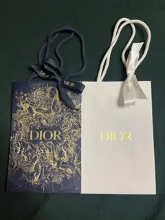 DIOR ショッパー　ネイビー ホワイト 2点セット