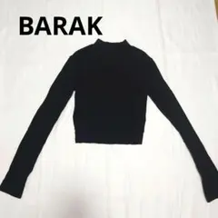 【美品】クロップド・ショート ニット 黒/ブラック BARAK バラク セーター