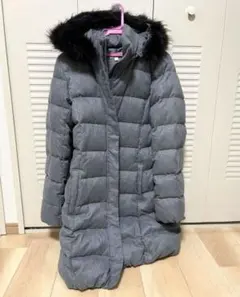 ❣️新品未使用❣️美品✨定価２万✨ロングダウンコート　ファー付き　グレー　極暖