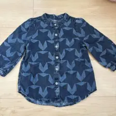 【美品✨️】babyGap 星柄デニム風シャツ 90 ベビーギャップ キッズ 春服