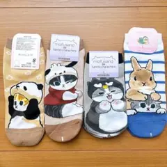 【新品４足セット】サンリオ　モフサンドコラボ　靴下　23〜25cm パンダ