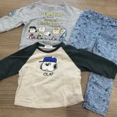 スヌーピー　ロンT パンツ3点