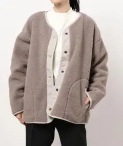 【ルノンキュール】オーバーサイズ フリースジャケット グレー