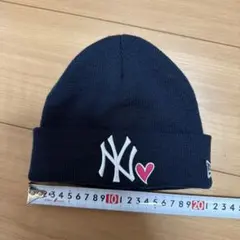 NEWERA　NYロゴ ハート刺繍 黒キャップ
