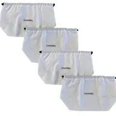 シャネル 巾着 袋 4枚セット 非売品 ポーチ ホワイト 新品