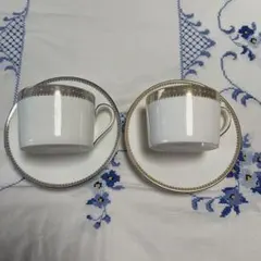 ウェッジウッド　カップ&ソーサー(金・銀)セット