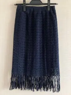 【WEGO】DISPARK/クロシェフリンジペンシルスカート