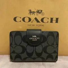 【新品未使用】コーチ 二つ折り財布 C0082 ブラック