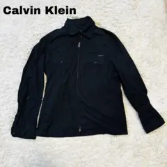 【Calvin Klein】ジップアップジャケット 長袖 ブラック【XL】