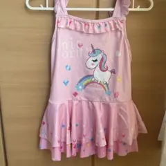 ユニコーンデザイン ベビー水着 ピンク　130cm
